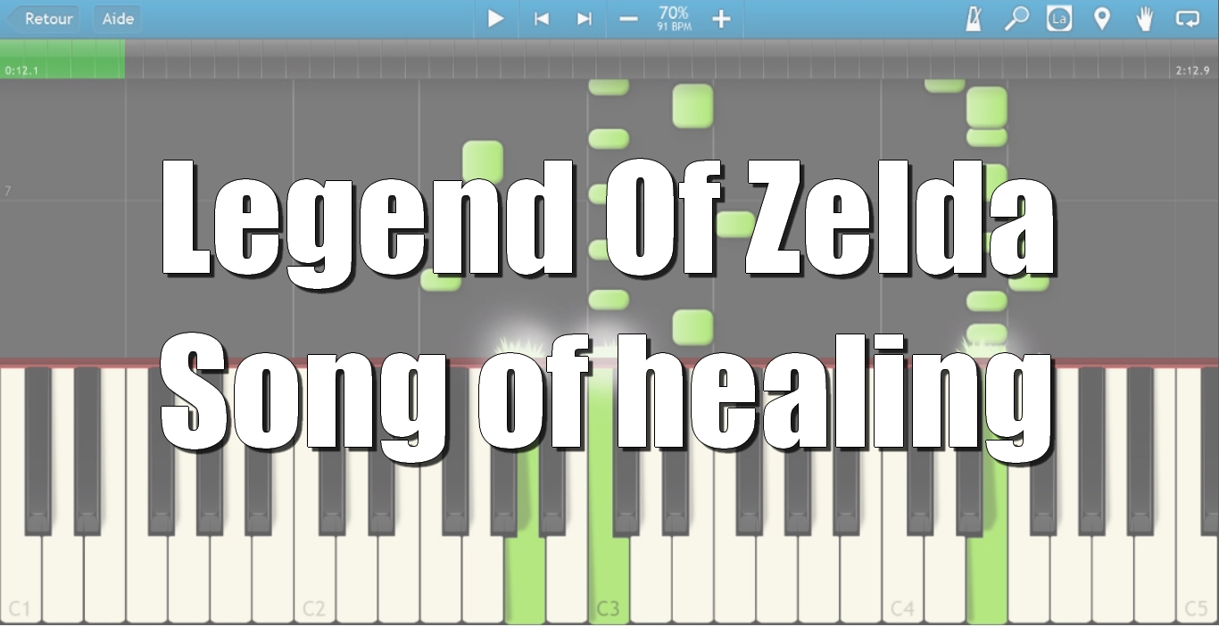 🎹 Fichier MIDI pour Synthesia LEGEND OF ZELDA Song of healing